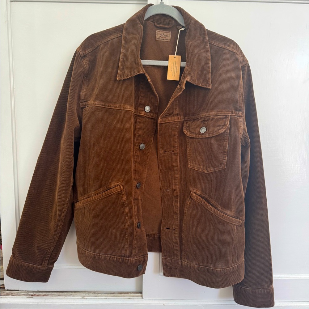 J.Crew Men’s Large Brown Trucker Jacket - Courderoy
